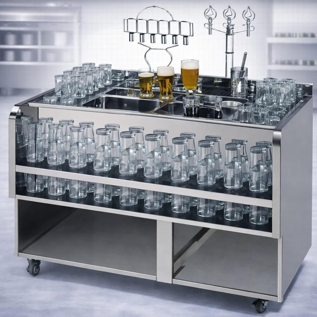 Mobile Glass Trollley